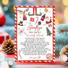 Elf Goodbye Brief Afscheid van Elf Christmas Kaart