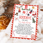 Elf Goodbye Brief Afscheid van Elf Christmas Kaart