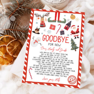 Elf Goodbye Brief Afscheid van Elf Christmas Kaart
