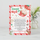 Elf Goodbye Letter Goodbye from Elf Christmas Kaart (Staand voorkant)