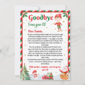 Elf Goodbye Letter Goodbye from Elf Christmas Kaart (Voorkant)