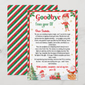 Elf Goodbye Letter Goodbye from Elf Christmas Kaart (Voorkant / Achterkant)