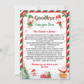 Elf Goodbye Letter Goodbye from Elf Christmas Kaart (Voorkant)