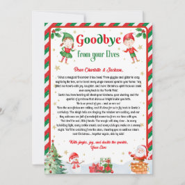 Elf Goodbye Letter Goodbye from Elf Christmas Kaart