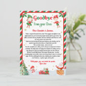 Elf Goodbye Letter Goodbye from Elf Christmas Kaart (Staand voorkant)
