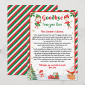 Elf Goodbye Letter Goodbye from Elf Christmas Kaart (Voorkant / Achterkant)