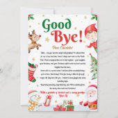 Elf Goodbye Letter Goodbye from Elf Christmas Kaart (Voorkant)