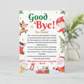 Elf Goodbye Letter Goodbye from Elf Christmas Kaart (Staand voorkant)
