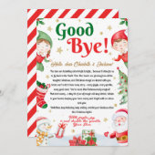 Elf Goodbye Letter Goodbye from Elf Christmas Kaart (Voorkant / Achterkant)