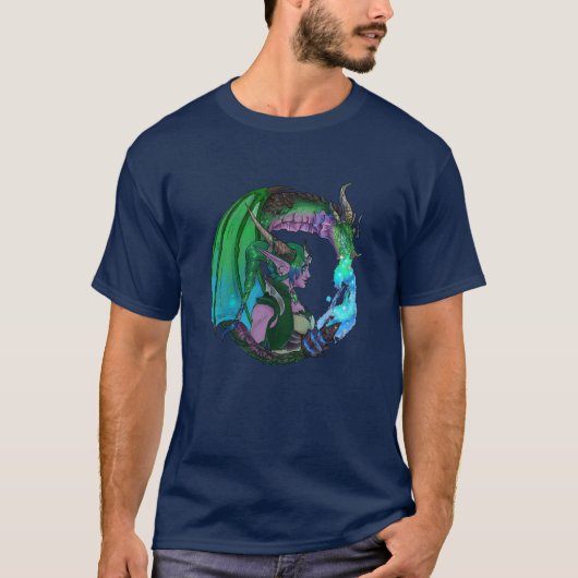 Elf Green Dragon T-shirt (Voorkant)