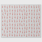 Elf Grey Kerstfeest spelen Cadeaupapier (Vlak)