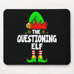 Elf groep die vragen stelt Kerst grappige pyjama f Muismat