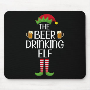 Elf Groep Matching Familie Xmas Kostuum Het Bier D Muismat