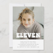 Elf - Groovy Foto Verjaardag Uitnodiging (Voorkant)