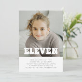 Elf - Groovy Foto Verjaardag Uitnodiging (Staand voorkant)