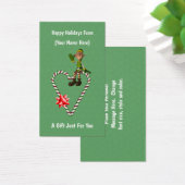 Elf Hart Kerstvakantie Cadeau Kaart Label (Bureau)