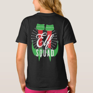 Elf Heels Squad kerstfeestdag naam T-shirt