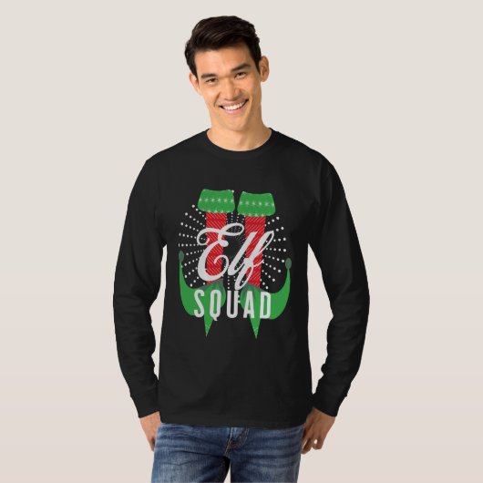 Elf Heels Squad Kerstfeestdag T-shirt (Voorkant volledig)