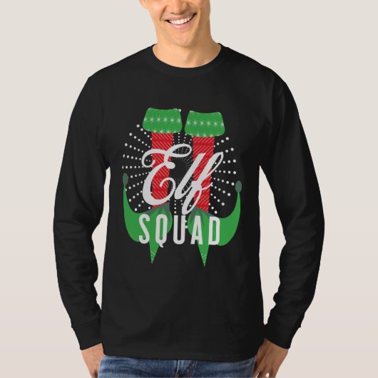 Elf Heels Squad Kerstfeestdag T-shirt (Voorkant)