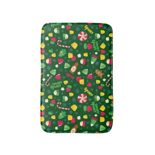 Elf het Patroon van het Snoep van de Film Badmat (Voorkant Verticaal)