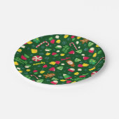 Elf het Patroon van het Snoep van de Film Papieren Bordje (Gekanteld)