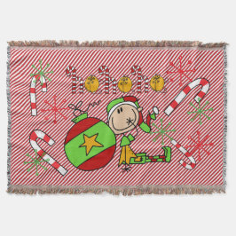 Elf Ho Ho Holiday Throw Deken