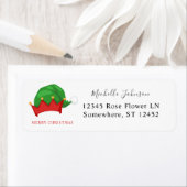 Elf Hoed 2 Kerst Retouradres Label (Insitu)