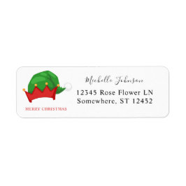 Elf Hoed 2 Kerst Retouradres Label
