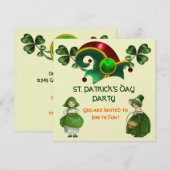 ELF-HOED MET KLAVERTJES ST. PATRICK'S DAY FEestJE Kaart (Voorkant / Achterkant)