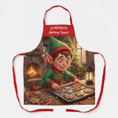 Elf Holiday Gingerbread Apron Schort (Voorkant)