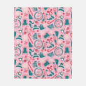 Elf Holiday ingelijst pictogrampatroon Fleece Deken (Voorkant)