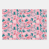 Elf Holiday ingelijst pictogrampatroon Inpakpapier Vel (Voorkant 2)