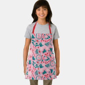 Elf Holiday ingelijst pictogrampatroon Schort (Insitu)