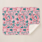 Elf Holiday ingelijst pictogrampatroon Sherpa Deken (Voorkant (horizontaal))