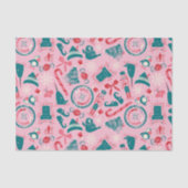 Elf Holiday ingelijst pictogrampatroon Tissuepapier (Voorkant)