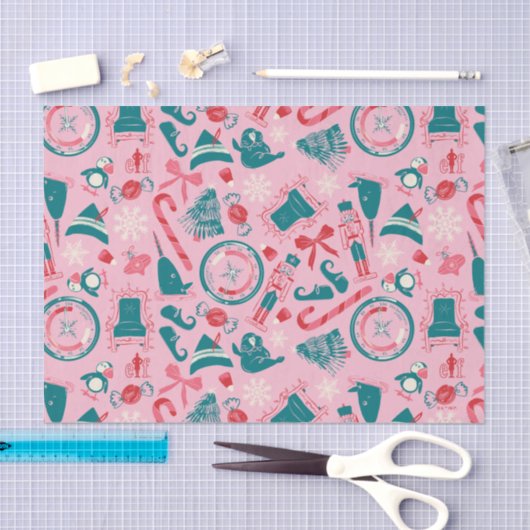 Elf Holiday ingelijst pictogrampatroon Tissuepapier (Craft)