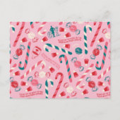 Elf Holiday Snoep Pattern Feestdagenkaart (Voorkant)