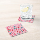 Elf Holiday Snoep Pattern Kartonnen Onderzetters (Insitu)