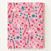 Elf Holiday Snoep Pattern Notitieboek (Achterkant)