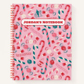 Elf Holiday Snoep Pattern Notitieboek (Voorkant)