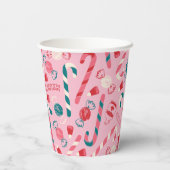 Elf Holiday Snoep Pattern Papieren Bekers (Achterkant)