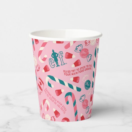 Elf Holiday Snoep Pattern Papieren Bekers (Links)