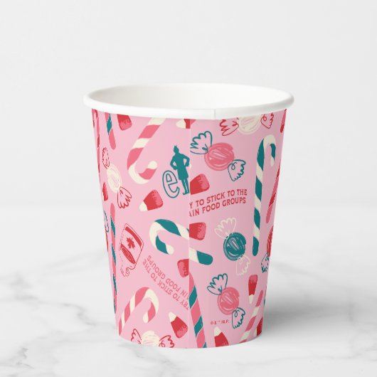 Elf Holiday Snoep Pattern Papieren Bekers (Rechts)