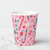 Elf Holiday Snoep Pattern Papieren Bekers (Voorkant)