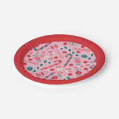 Elf Holiday Snoep Pattern Papieren Bordje (Gekanteld)