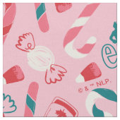 Elf Holiday Snoep Pattern Stof (Close Up)