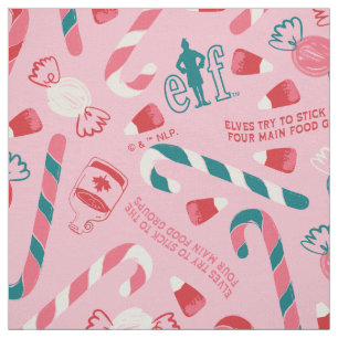 Elf Holiday Snoep Pattern Stof