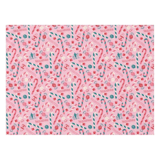 Elf Holiday Snoep Pattern Tafelkleed (Voorkant (Horizontaal))