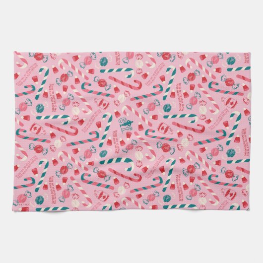 Elf Holiday Snoep Pattern Theedoek (Horizontaal)
