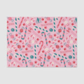 Elf Holiday Snoep Pattern Tissuepapier (Voorkant)